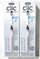 2 Pack Oral B Clic Manual Toothbrush Ultimate Clean Rose Quartz 2 Head 1 Handle