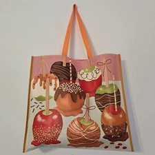Shopping Bag Reusable Apples Caramel Candied Candy Fall Home Goods Homegoods 