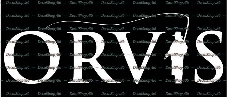 ORVIS Fly Fishing Tackle & Gear - Car/SUV Vinyl Die-Cut Peel N' Stick Decals