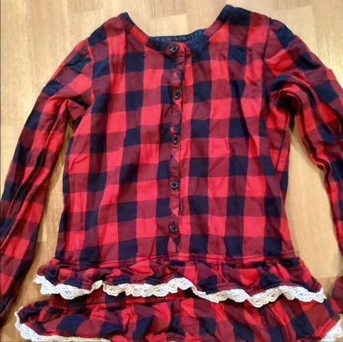 Hanna Andersson Girls Blue Red Plaid Christmas Dress Us Size 10-12 Size 140 - Picture 2 of 11