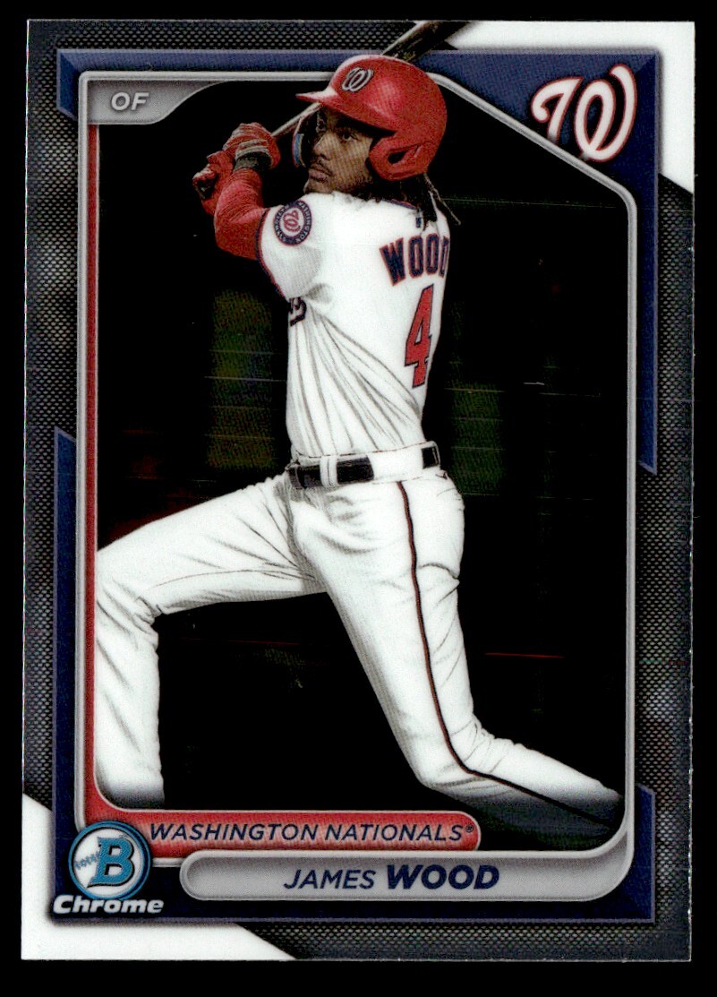 JAMES WOOD 2024 BOWMAN CHROME PROSPECTS RC WASHINGTON NATIONALS BCP91