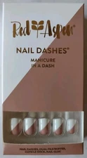 Red Aspen Nail Dashes- Connie Casual NEW plaid Short nails Pop on Manicure