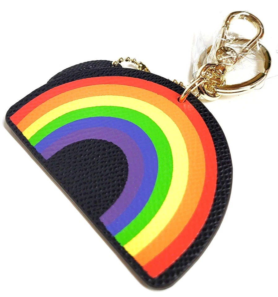 Furla радуга брелок сумка брелок Nero черный многоцветный кожаный золотистый - Изображение 4 из 4