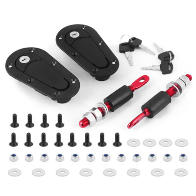 Racing Car Quick Release Bonnet Lock Hood Pins Latch with Key Locking ...
