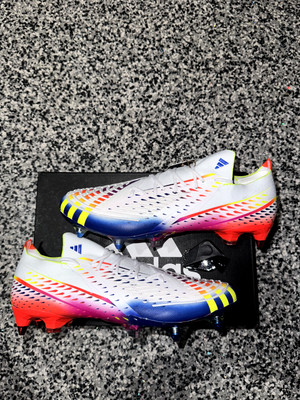 Adidas Mens Rare Predator Edge.1 L SG GW1014 White Soccer Cleats Size 11