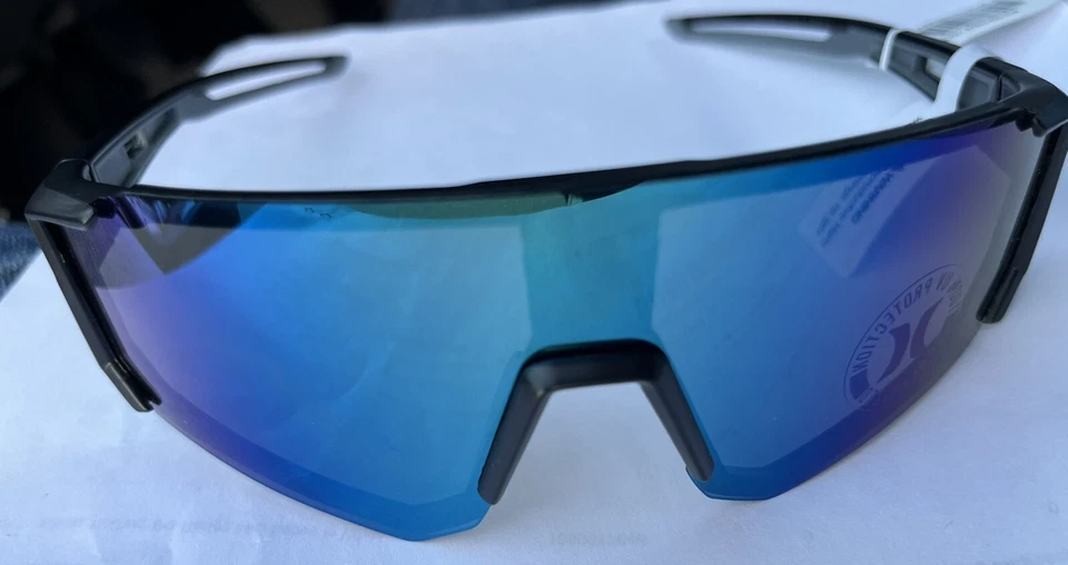 Gafas de sol Hurley para hombre con escudo polarizado marco negro/gris lentes multicolores nuevas