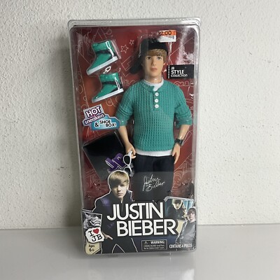 NEW Justin Bieber Doll JB Style Collection Hot Sneakers & Shoe Box 2010 ...