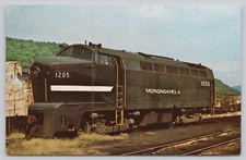 Chrome Postcard Locomotive Mononghela 1205 Baldwin RF16 Sharknose