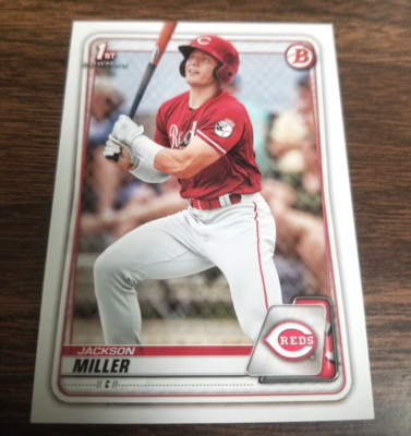 JACKSON MILLER 2020 BOWMAN DRAFT CARD BD-116 CINCINNATI REDS (FIRST ROOKIE BASE)