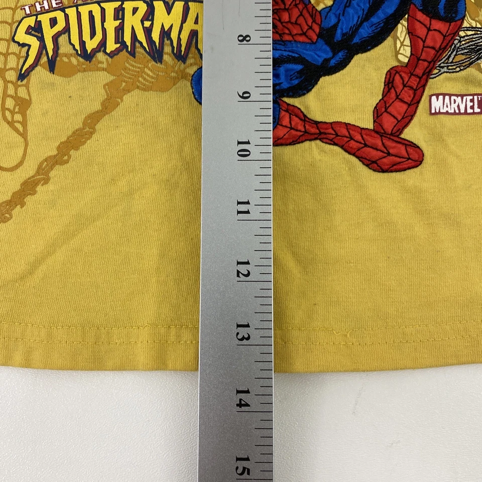 Marvel The Amazing Spider-Man Blue/Yellow Hooded Short Sleeve Shirt Boys Size 3T - Image 4 of 4