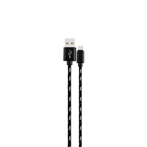3 M Plaid Knitting Micro USB Data Sync Charging Cable for (Black) - 第 10/11 張圖片