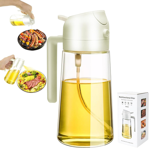 Kitchen Maiden 2 in 1 Oil Dispenser Glass Oil Sprayer Kitchen Cooking 470Ml G 16 - Picture 9 of 14