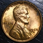 1944 D Lincoln Wheat Penny 1c US Coin Denver Mint AU+