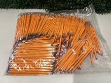 Large Bulk Lot of Yellow 2 Wooden Pencils in Bag