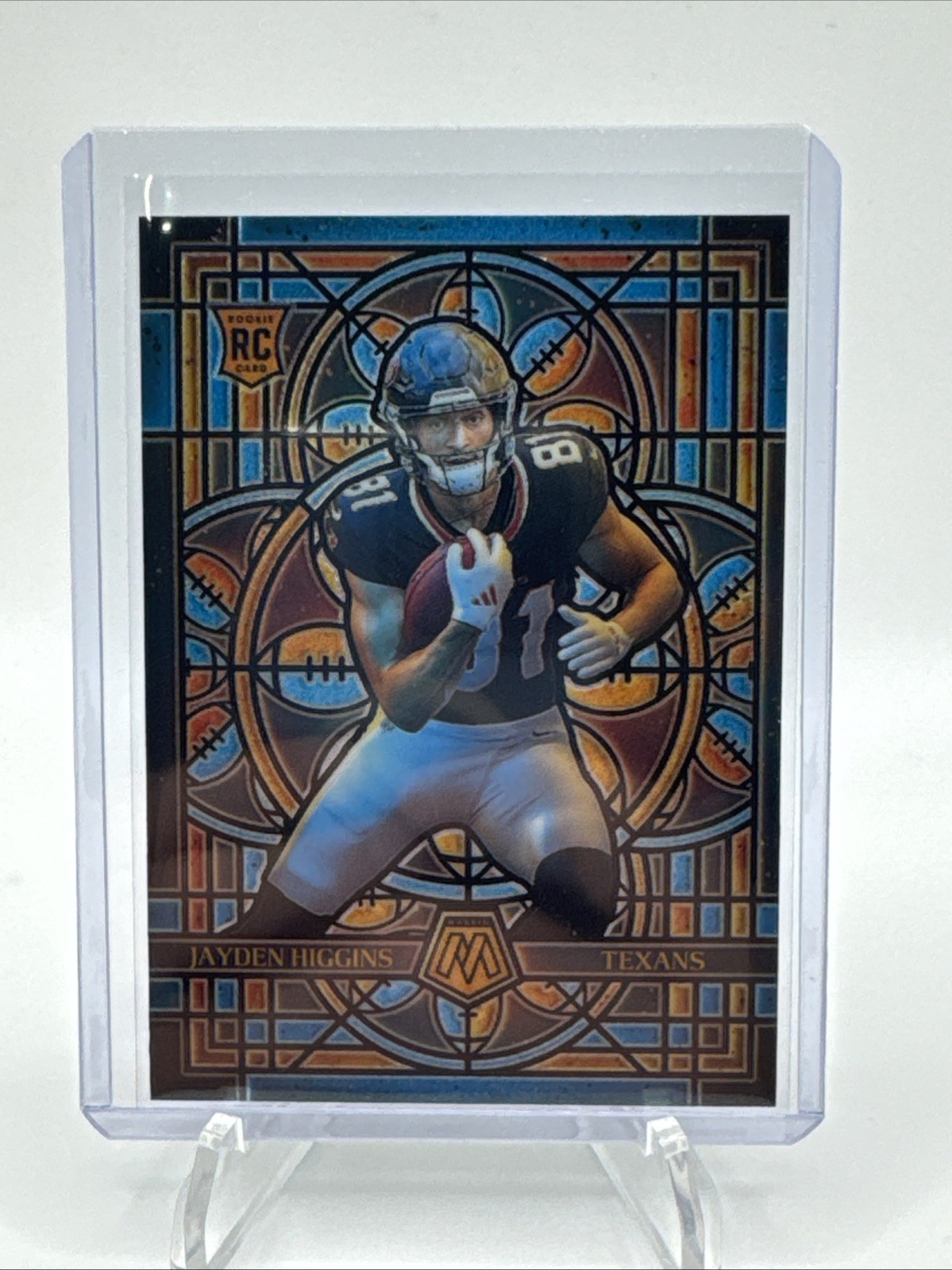 2025 Mosaic - Jayden Higgins Stained Glass SSP Case Hit Rookie RC Texans 🔥🔥🔥