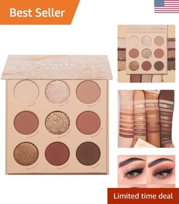 9-Pan Eyeshadow Palette with Brown & Copper Shades - Perfect for Glam Looks
