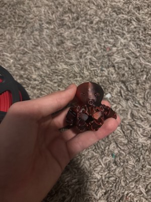 3d printed octopus silk red and silk black