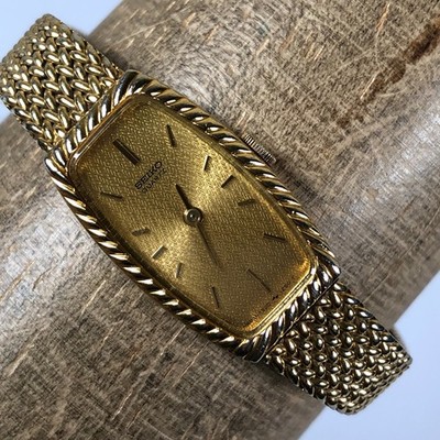 Vintage Seiko Women 1320-5959 Gold Tone Quartz Analog 14mm Watch 5