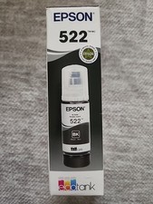 EPSON 522 EcoTank Ink Ultra-high Capacity Bottle Black T522120 Expires 2030 USA
