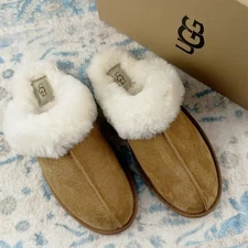 UGG Scuffette II Chestnut Sheepskin Suede Upper Slippers Women's Shoes