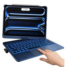 Touch Keyboard Case for iPad Pro 11-inch M5 2025 / M4 2024 Midnight Blue