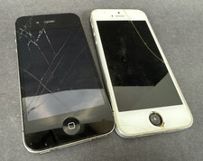 Apple iPhone Model 4S A1387 Black  Model 5 A1428 Silver FOR PARTS/REPAIR