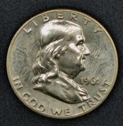 1961 P Franklin Half Dollar 90% SILVER - "Proof"