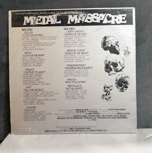 1st Pressing METAL MASSACRE Feat. Metallica Pulled-off Market Vinyl LP VG ‘82 OG