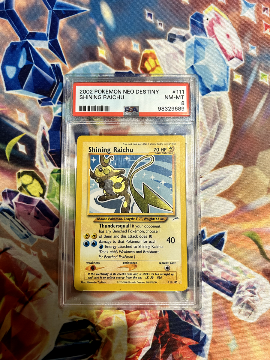 Pokemon TCG - Shining Raichu 111/105 Neo Destiny PSA 8 | eBay