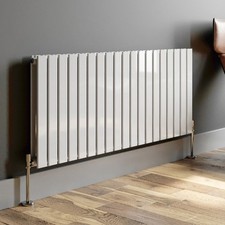 Image of Vertical Flat Panel Column Designer Radiator Bathroom Central Heating Rad White