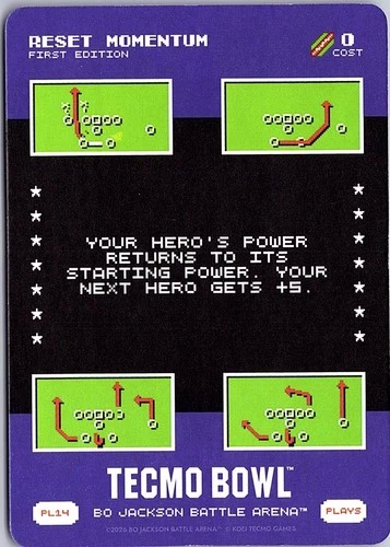 Bo Jackson Battle Arena Tecmo Bowl - Play Card PL14 - Reset Momentum