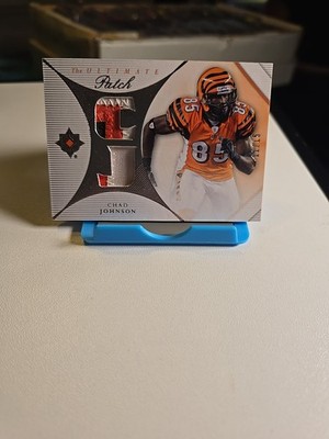 2008 Upper Deck Ultimate Collection Chad Johnson Dual Patch Card /15 SP 3 Color 