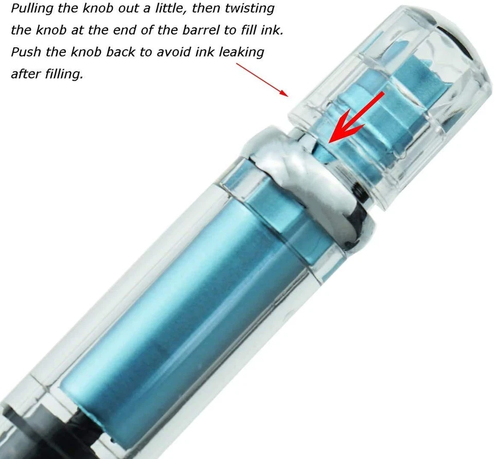 Stainless Steel Fine Nib Fountain Pen Piston Filling Smooth Writing 3008A - Изображение 4 из 4