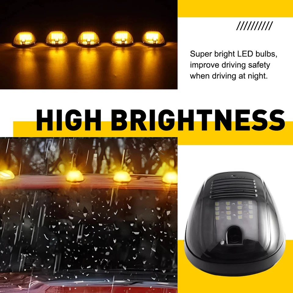 Cabina de techo 16 LED ahumada para marcador de luz 2500 Dodge RAM 1500 3500 5 un. Foto 3 de 4