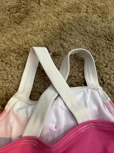 Girls Gymboree Color Block Criss Crossed Straps Swimsuit -4 - Picture 4 of 8