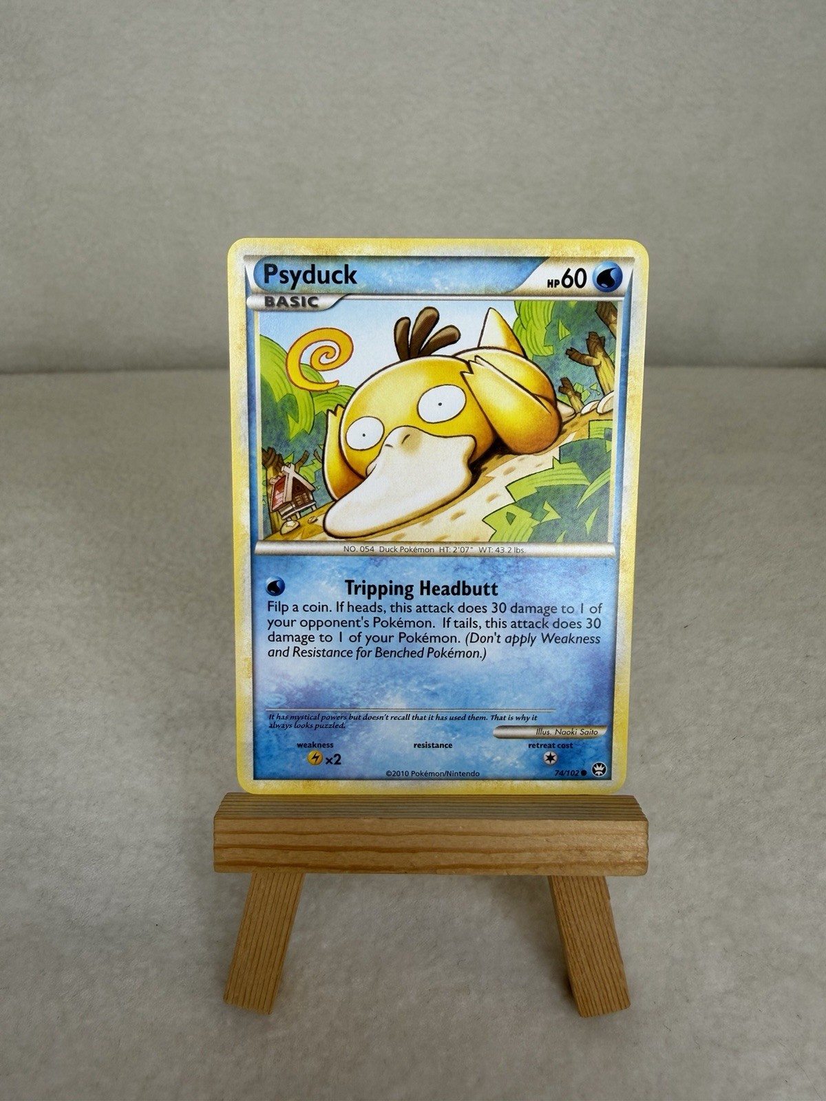 Pokemon TCG Psyduck HGSS Triumphant 74/102 Regular Common Non Holo LP Condition