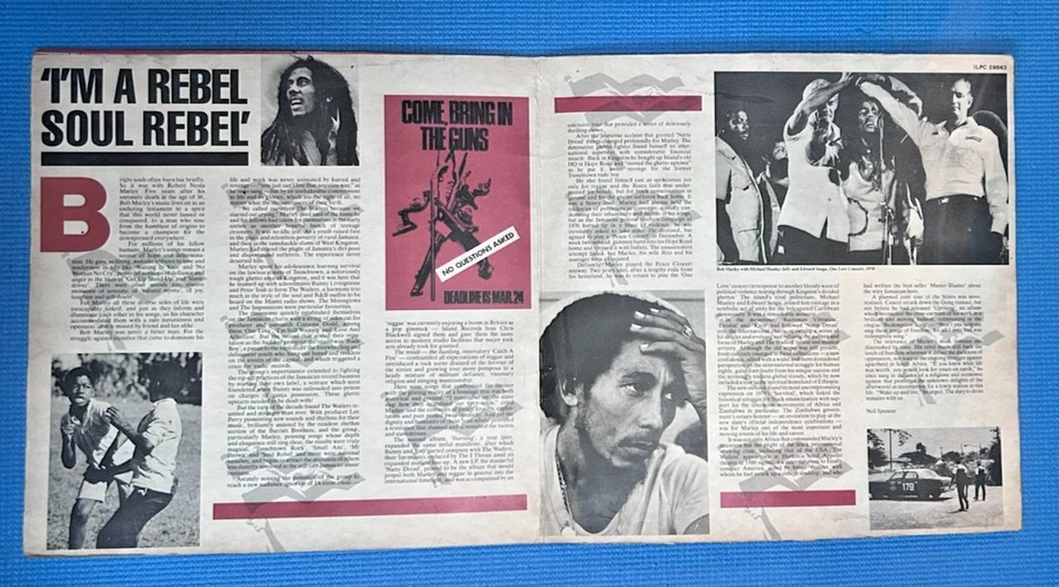 Bob Marley HYPER RARE Zimbabwe Pressing Rebel Music Tosh UB40  Lee Scratch Perry - Image 2 of 4