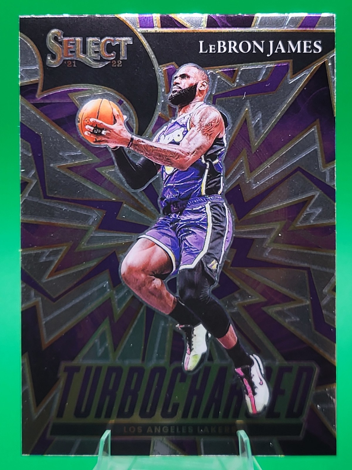 2021-22 Panini Select Basketball Turbocharged LeBron James #5 Los Angeles Lakers
