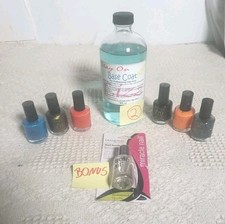 Assorted Lot of Nail Polish Manicure Set Quick Stay On Base Oil And Bonus Gift