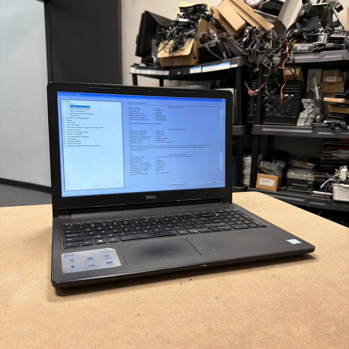 Dell Intel Core i3 7th Gen. PC Laptops & Netbooks 15-15.9 in
