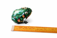 Vintage Tin Wind Up Frog Toy Not Working, Mechanical Frog Tin Toy, Retro Clockwo