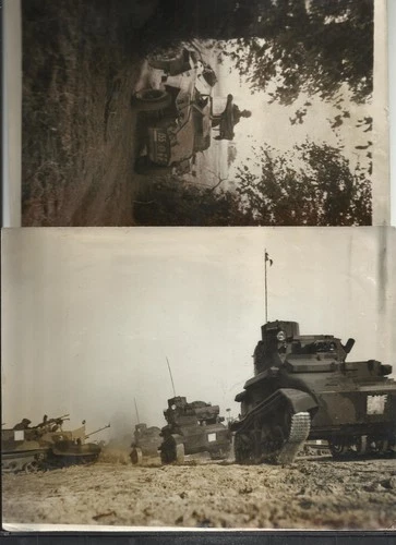 (S50) 5 RARE ARCHIVE PRESS PHOTOS 1940S ARMY TANKS MILITARY ARMOUR CARS WW2 WWII