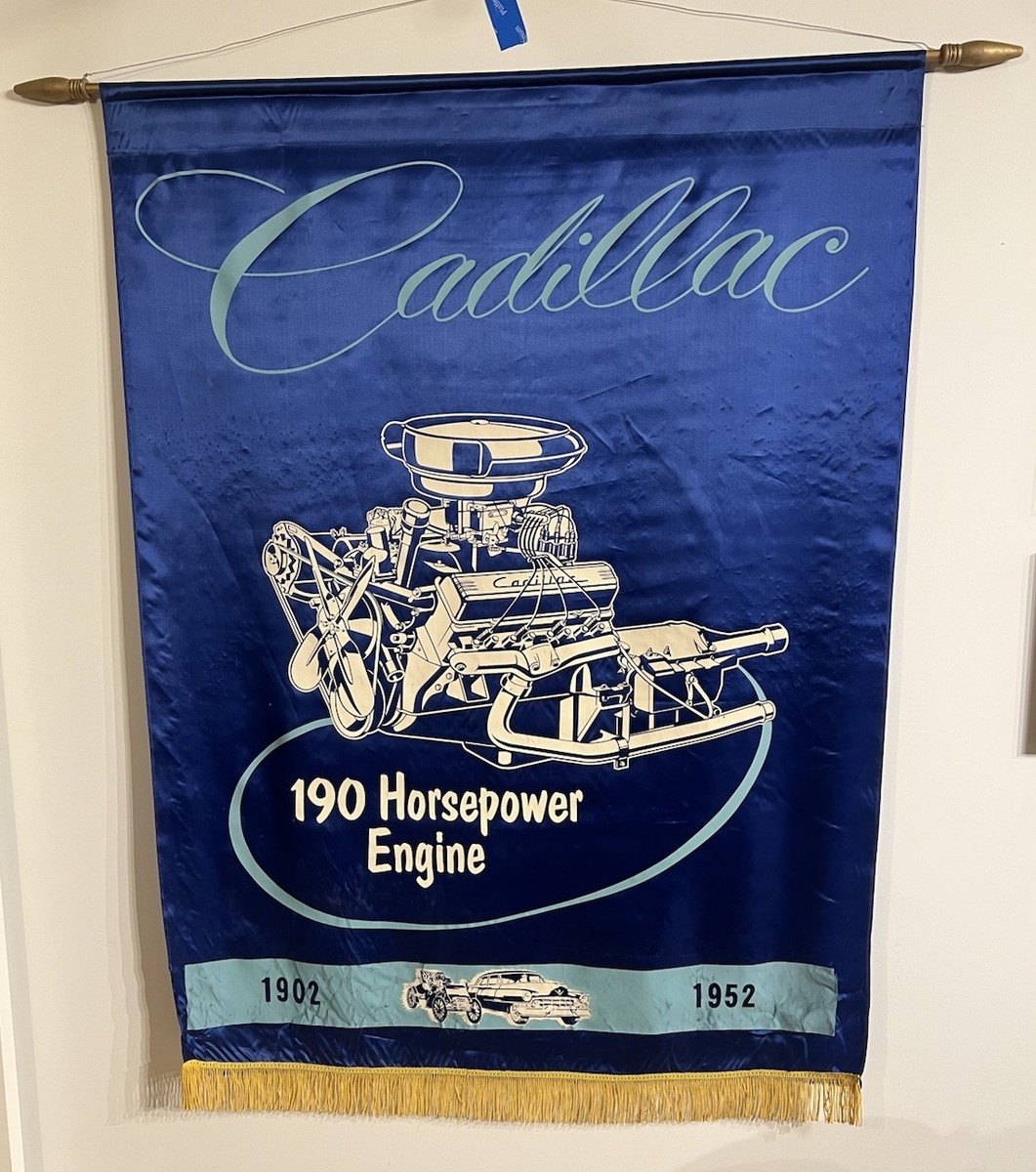 Vintage Cadillac Dealership Banner 1952 Advertisement Engine 190