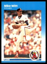 Mike Witt 1987 Fleer #95 California Angels MLB READ FREE SHIPPING AutographDen