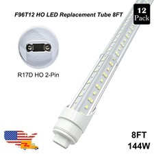 12 Pack 8Ft LED Shop Lights Dual Pin 144W V Shaped T8 6500K 8Ft LED Tube Light