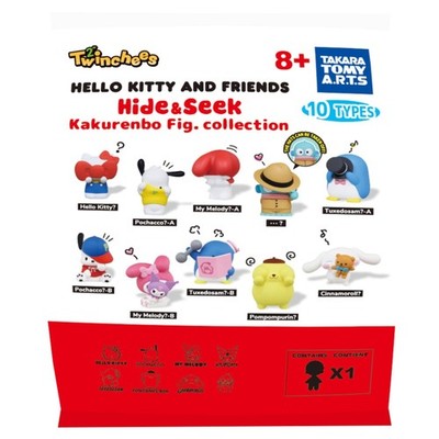 Hello Kitty & Friends Twinchees Hide and Seek 5 cm Figur von Tomy - Mystery Pack