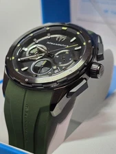 Technomarine Men's Watch Ocean Nomad Chrono Black Dial Green Strap TM-318100