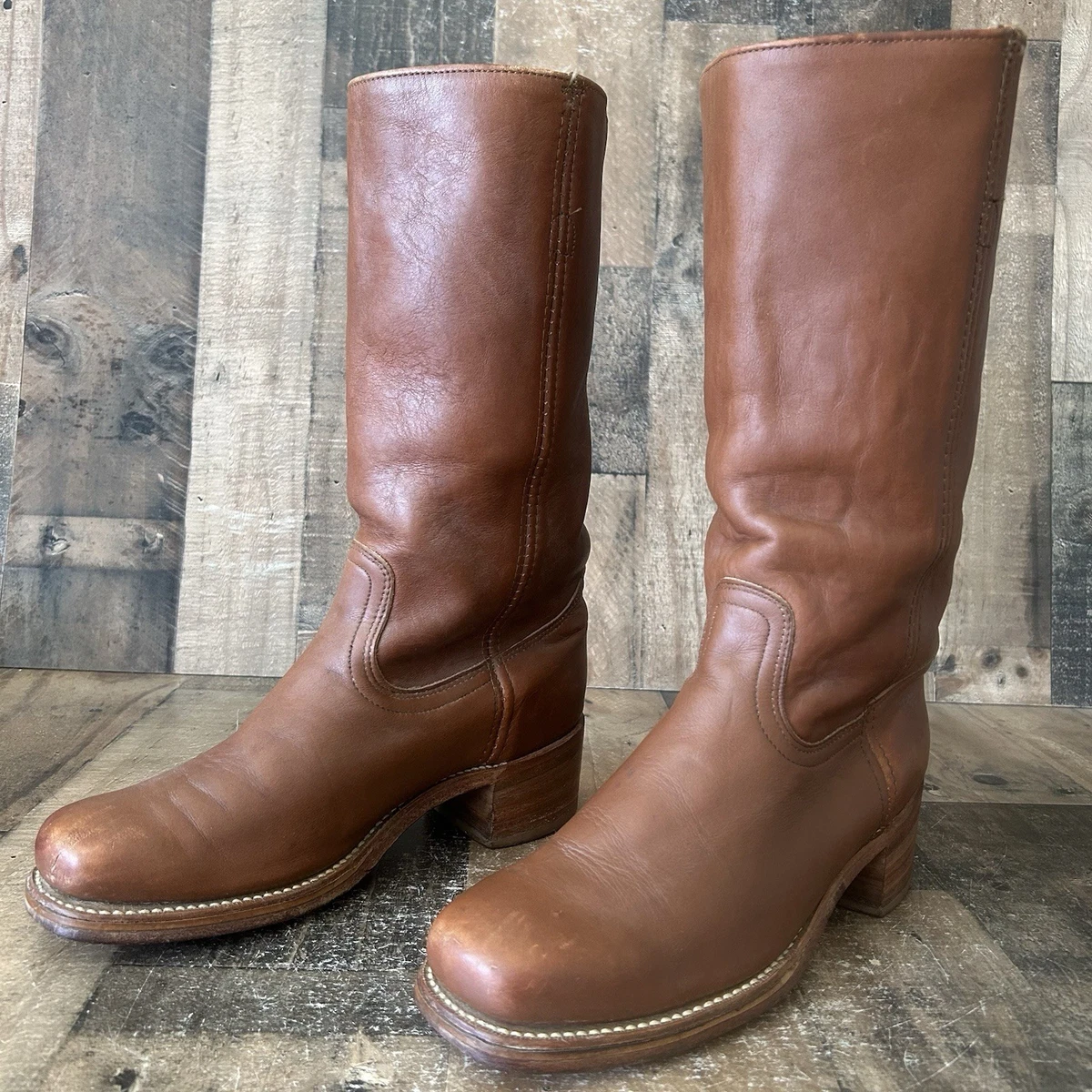 Bottes de cowboy en cuir brun Mens FRYE / Taille 9,5 - France