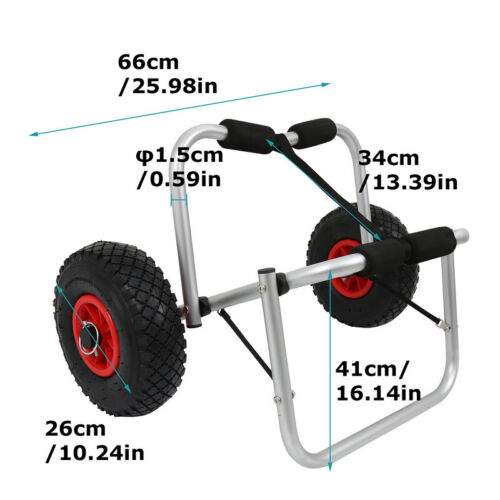 Kajakwagen Kanuwagen Kanu faltbar Wagen Bootswagen Faltbarer Kajak Alu 80kg - Bild 2 von 10