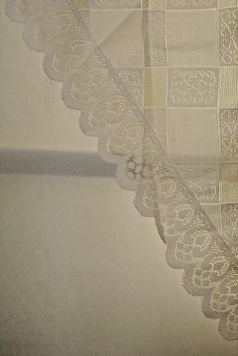 Beige Cream NEW Vintage Lace Swags Calais Detailed Print High Quality Kitchen